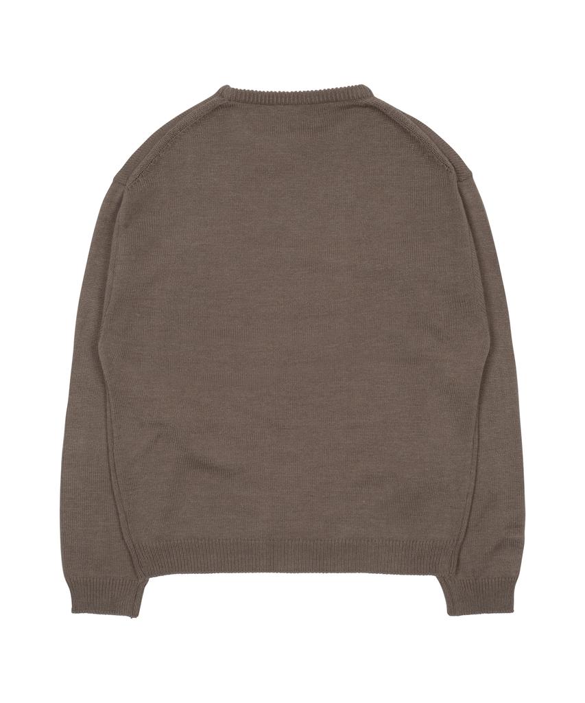 THE COLDEST MOMENT Tcm Starfish Mini Logo Knit (Brown)