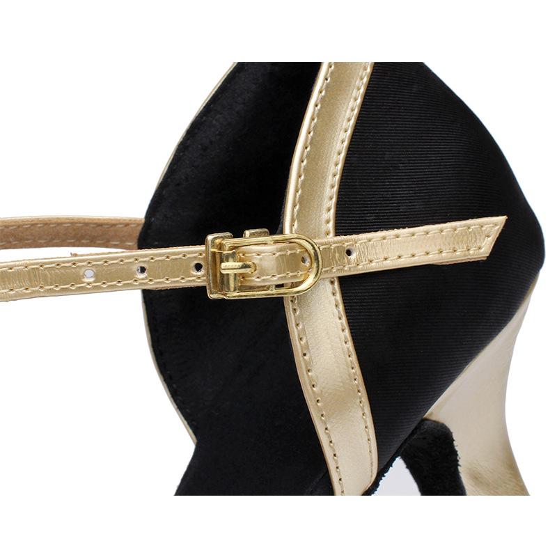 Женская обувь для латинских танцев SILK Ballroom Modern Pole Dance Shoes Женская обувь для сальсы, танго, средний каблук, закрытый носок, латинские туфли для девочек