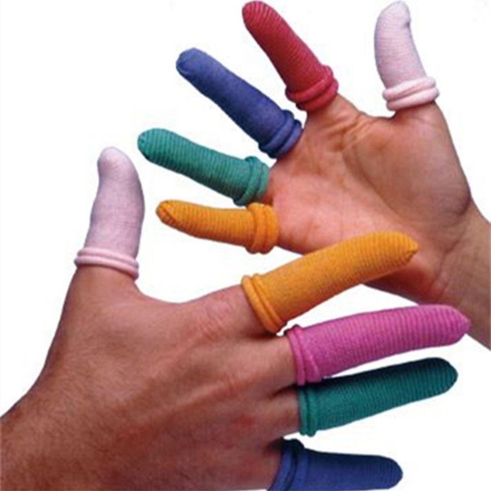 10PCS Protectors Cotton Finger Cots Multicolor Finger Covers New Sports Safety  Work