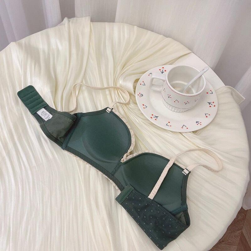 Без стального кольца, маленькая грудь, нижнее белье для девочек, милый бюстгальтер с кружевной кромкой, антипровисающий бюстгальтер с бантом, топ, поддерживающий бюстгальтер