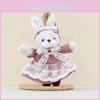 Rabbit Plush Keychain With Short Fur And Pp Cotton Filling For Accessories