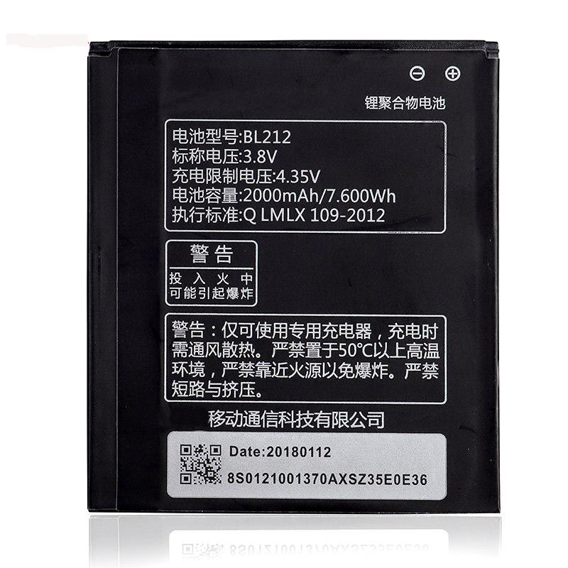 Оригинальный аккумулятор высокого качества BL212 для Lenovo S8 A708T A628T A620T A780E A688T S898t + 2000 мАч