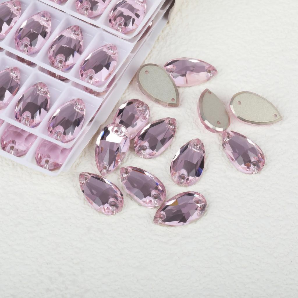 K9 Weichen Glass Boutique, ручная работа, сверло с плоским дном, двойным отверстием, капля воды, плоская пряжка, цветной бриллиант особой формы, самодельное/двойное отверстие, сверло для драгоценных камней