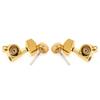 Musiclily Pro L3R3 Locking Tuning Gear Large Hex for Gold Pegs, 181 Ratio, Buttons, 45° Screws, Acoustic/Electric Guitars,