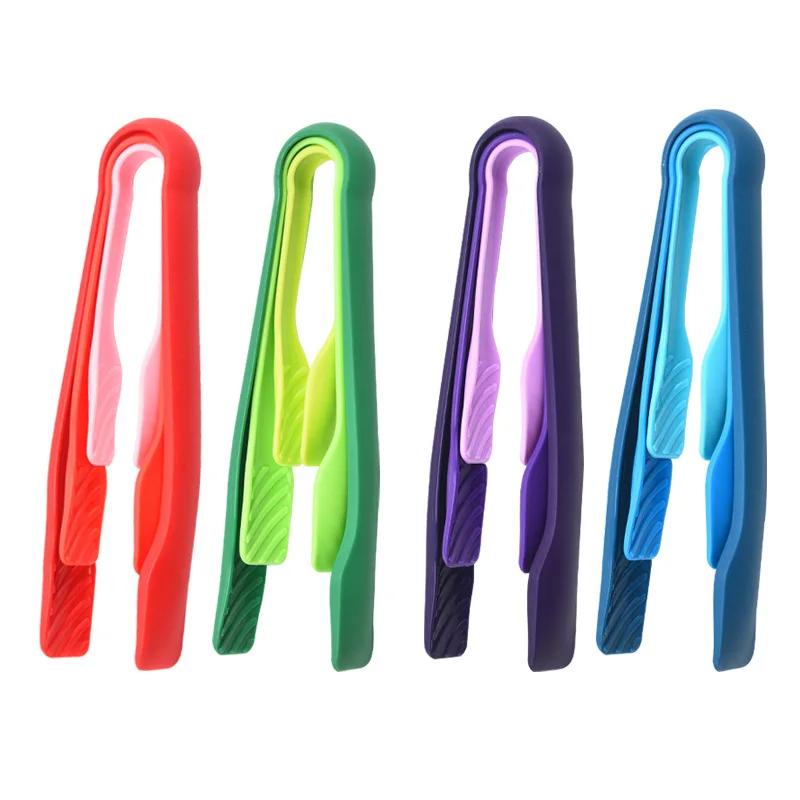3Pcs/Set Reusable Food Bread Clip Kitchen Food Tongs Plastic Salad Bacon Steak Clamp Ice Tongs Baking Tools Gadget