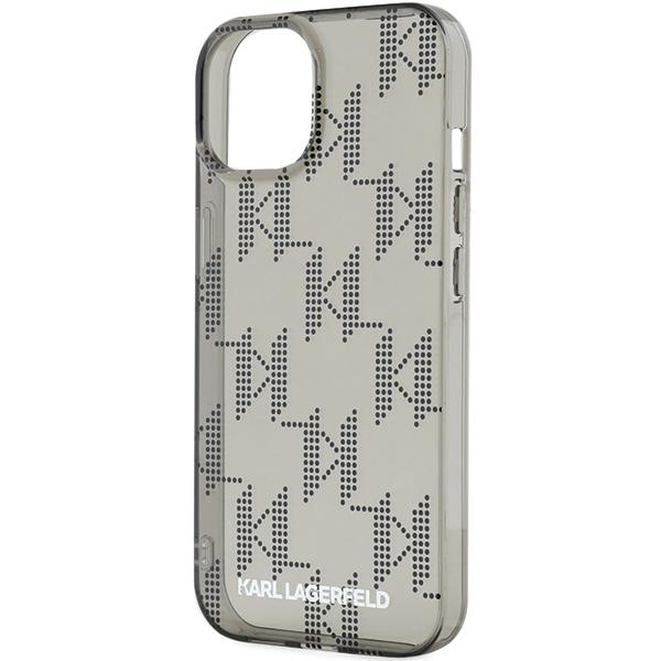 Karl Lagerfeld KLHCP15SHKDPNSK iPhone 15 / 14 / 13 6.1" black/black hardcase IML Mono KL Pattern & Cord