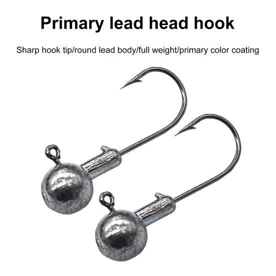 25 шт./кор. 2 г/3,5 г/5 г/7 г/10 г рыболовный крючок прочный металлический неокрашенный зазубренный круглый головной крючок рыболовные принадлежности для пресноводной соленой воды