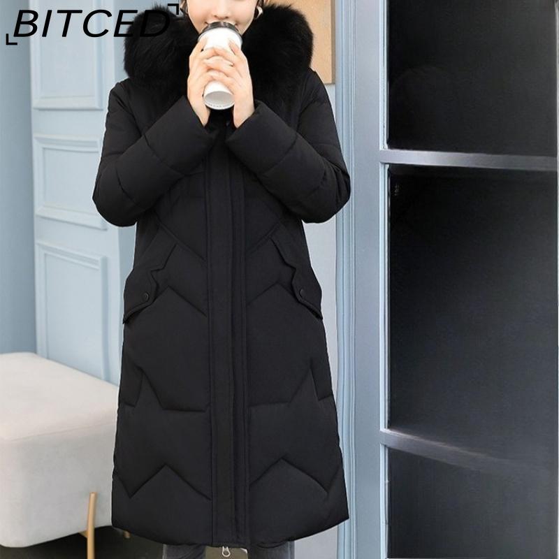 BITCED Women's Padded Coat - Plus Size, Mid-Length Winter Jacket