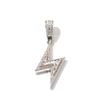 Hip Hop Rap Cool Lightning Pendant Personality Niche Copper Inlaid Zircon Trendy Men Necklace Jewelry Tide