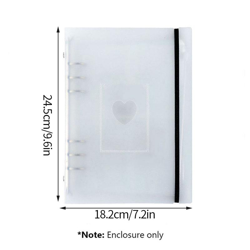 A5 Kpop Photocard Holder Binding Photo Cards Holder In Polaroid Album Book 3 Inches Heart Photo Card School Stationery Binder