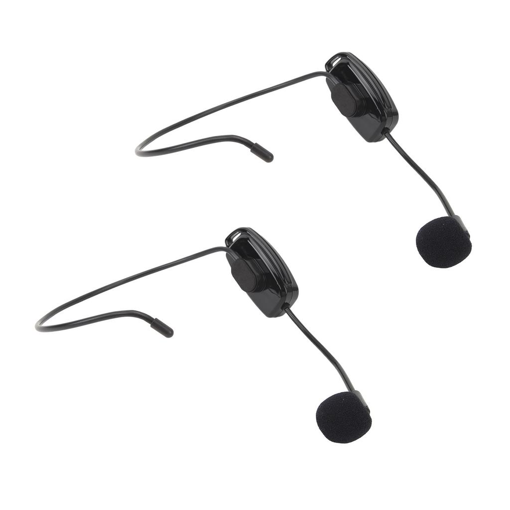 Wireless Microphone Headset Noise Reduction Rechargeable 2.4G Dual Headset Mic System for Teacher Stage