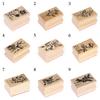 For Letters Diary Craft Grass Plants Wooden Rubber Stamps Vintage Craft Scrapbooking DIY