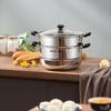 SUPOR 28cm 304 SS Double-Layer Steamer Pot