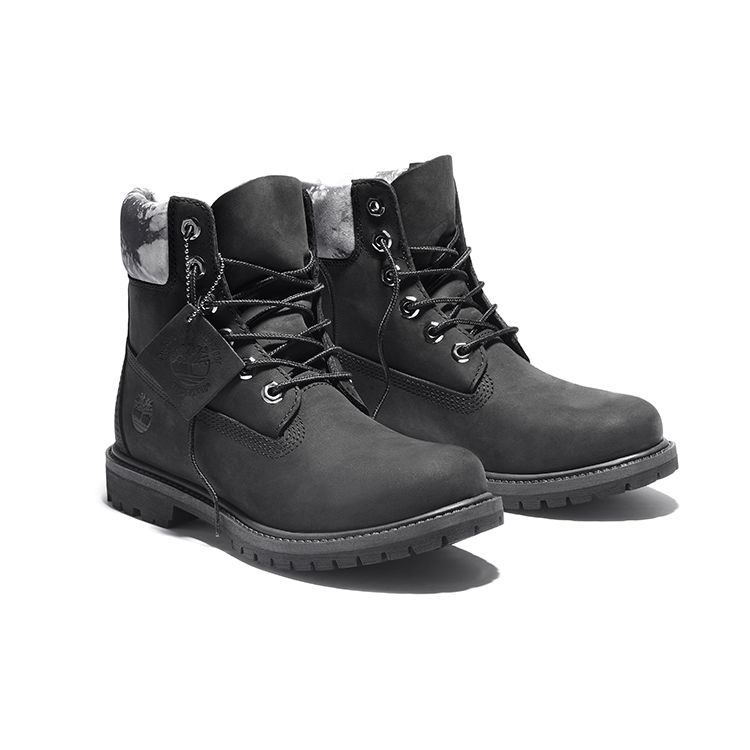 Timberland Premium Series Mid Calf Martin Boots Women Boots Black A2ESH001