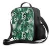 Summer Tropical Palm Tree Leaf Insulated Lunch Box Portable Cooler Bag with Adjustable Shoulder Strap Reusable Tote Bag
