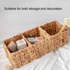 Wicker Basket Woven Divided Basket Eco-friendly No Odor Compact Multipurpose Desk Drawer Organizer Toys Cosmetics Storage Basket