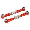 2PCS RC Steering Link Rod Servo Pull Linkage Arm Aluminium Alloy RC Car Parts for MJX 14210 14209 16208 16209 1 14 Red