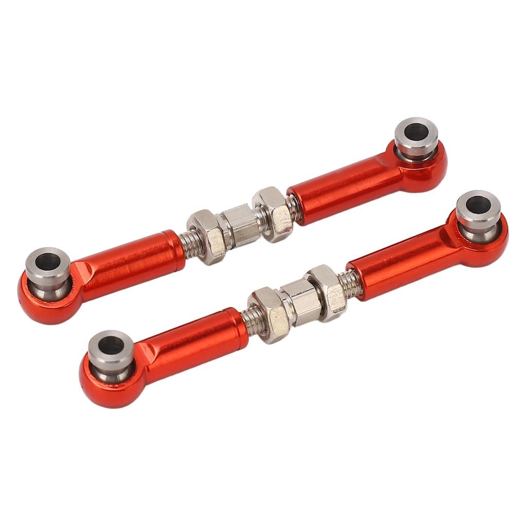2PCS RC Steering Link Rod Servo Pull Linkage Arm Aluminium Alloy RC Car Parts for MJX 14210 14209 16208 16209 1 14 Red