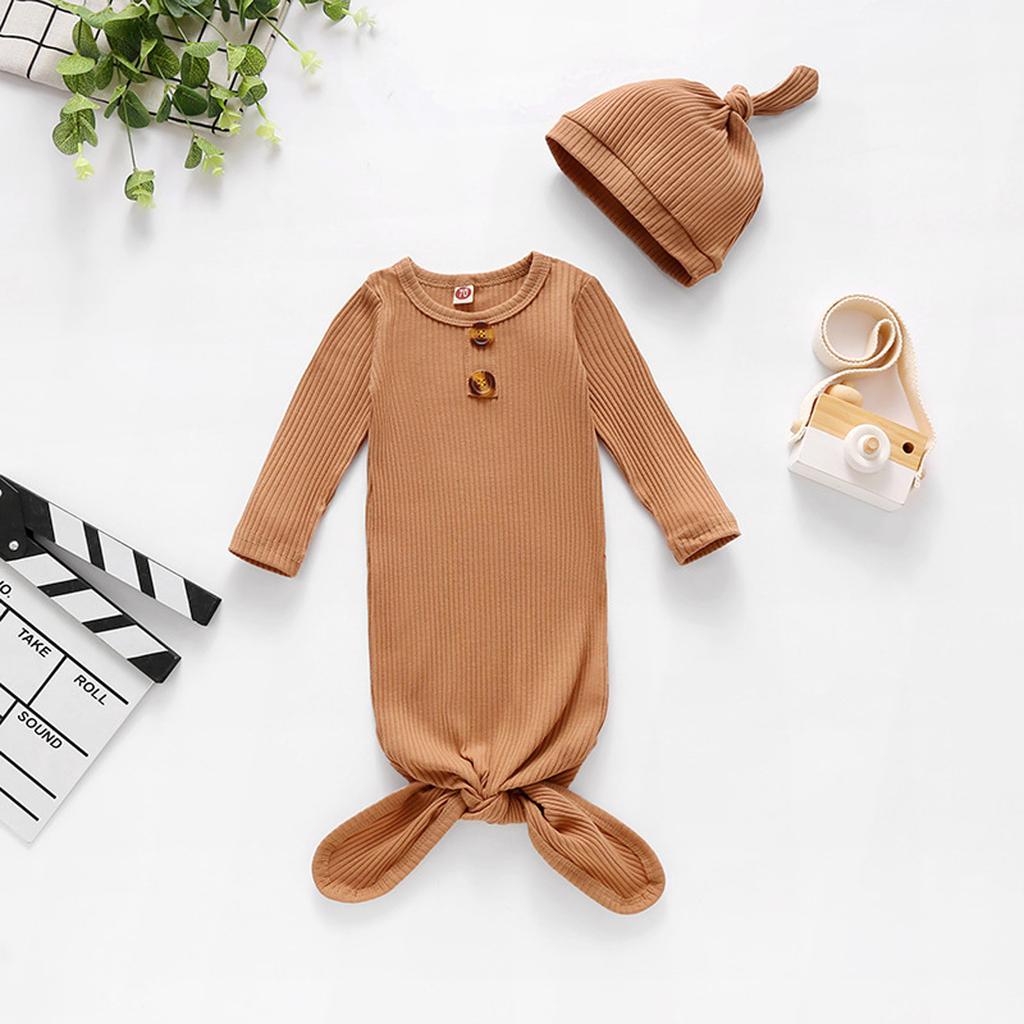 Newborn Infant Gowns Sleeping Bag Pajamas Outfits Swaddle Blanket Sleepwear