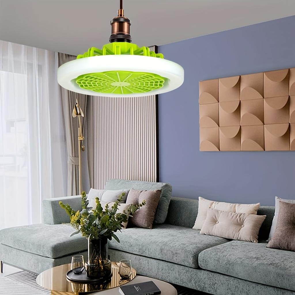 1 шт. Потолочный вентилятор с подсветкой, Современный 18-дюймовый закрытый низкопрофильный потолочный вентилятор с дистанционным управлением и подсветкой