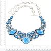 Серебряное ожерелье с драгоценными камнями Swiss Blue Quartz Friends, 16-18 дюймов