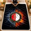 Flannel BlanketFeyenoord Warm Soft Throw Blanket for Indoor Sofa Bed Living Room Use