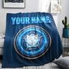 Custom Name,Leicester City, Printed Flannel Blanket, soft throw for bedroom sofa, washable, Christmas present, great gift.