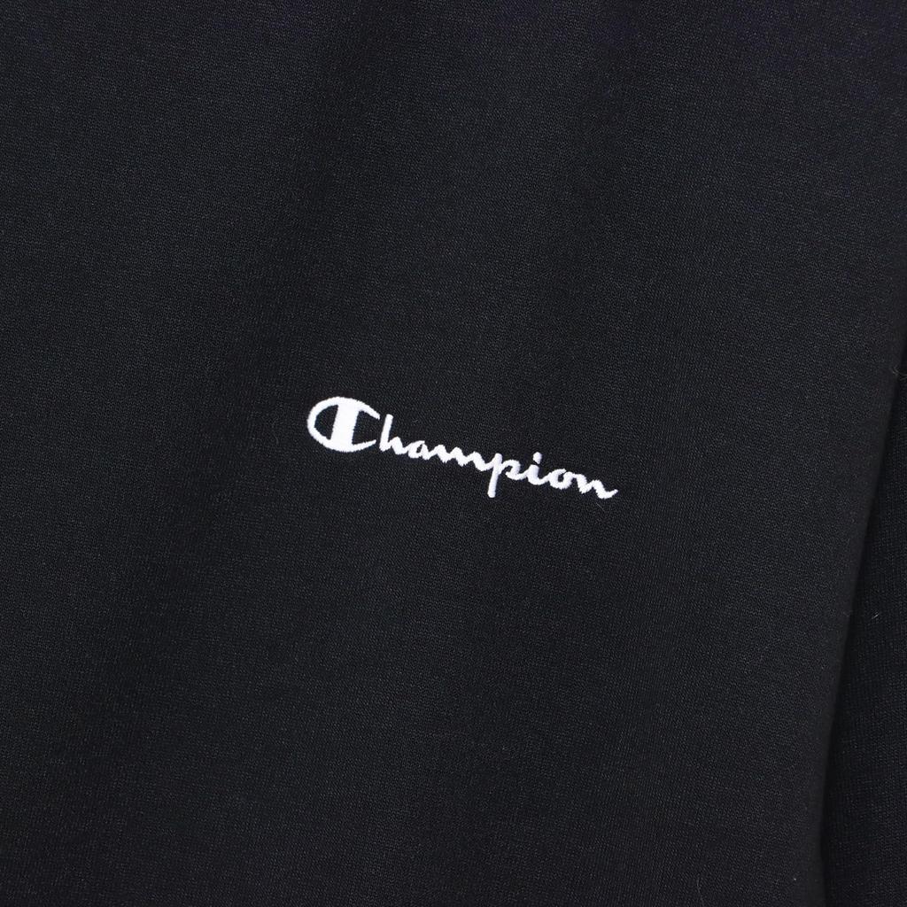 Champion Long Sleeve Fleece Crew Neck Sweatshirt with Embroidered Script Size XL Men's Logo, Black, (C3-YS050Z)