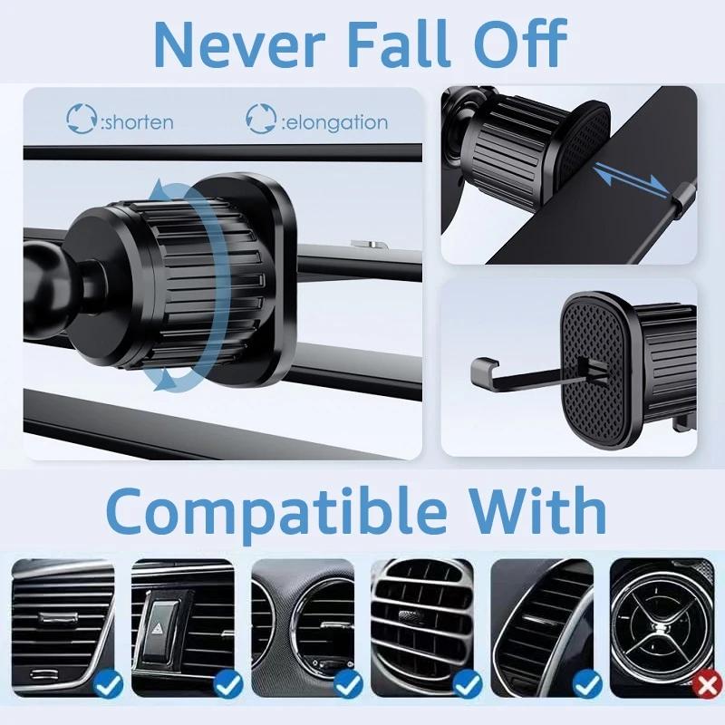 New Magnetic Car Phone Holder 360° Rotation Car Air Vent Clip Strong Magnet Mobile Cellphone Stand for iPhone Xiaomi Samsung
