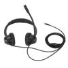 RJ9 Telephone Headset Noise Cancelling Binaural Corded Cell Phone Headphone with Mic for VOIP Phone Landline