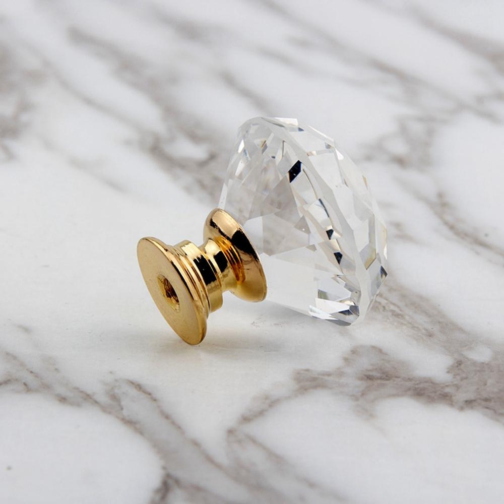 Modern  Shape Dresser Glass for Drawer Cabinet Knobs Door Handle Pulls Handles Drawer Knobs