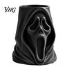 Creative Pen Holder Halloween Ghost Face Candy Bucket, 3D Printed Trick or Treat Snack Holder, Three Dimensional Sculpture Spooky Screaming
