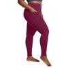Женские спортивные штаны для йоги с высокой талией и карманами для подъема бедер, большие размеры, спортивные штаны из флиса с девятью точками