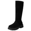 Tall Knee High Boots Women Platform Thick Low Heels Riding Boot Autumn Winter Warm Long Shoes Ladies Black Brown Comfortable