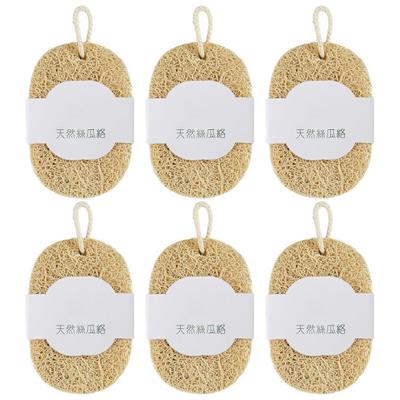 6 шт., натуральная мочалка для мытья посуды, маслостойкий абсорбент, быстросохнущая, легко пенящаяся, не царапающая, многоразовая кухонная кастрюля, миска, скребок, губка для чистки, тряпка