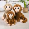 Simulated Little Monkey Doll Plush Toy Golden Monkey Big-Eyed Monkey Doll Children'S Soothing Rag Doll Birthday Gift