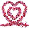 4 Strings Total 26.4 ft Valentines Tel Garlands - Each 6.6 ft Metallic Fringe Garland with Hearts Hanging Glitter Streamers for Wedding, Engagement,