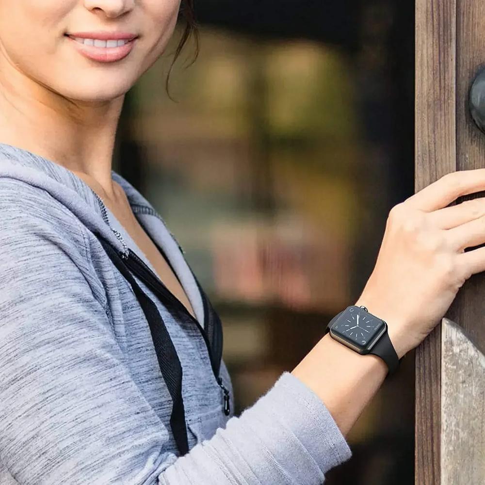 Тонкий силиконовый ремешок для Apple Watch 46 мм Band 44 мм 45 мм 38 мм 42 мм 49 мм Bracelet iWatch Correa Serie 8 7 6 5 SE 4 9 10 ultra 3 2