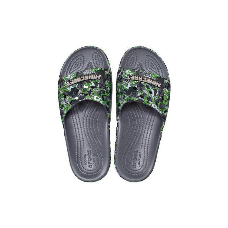 Crocs Кроссовки унисекс Classic Slide Minecraft Grey Multi 208470-90H