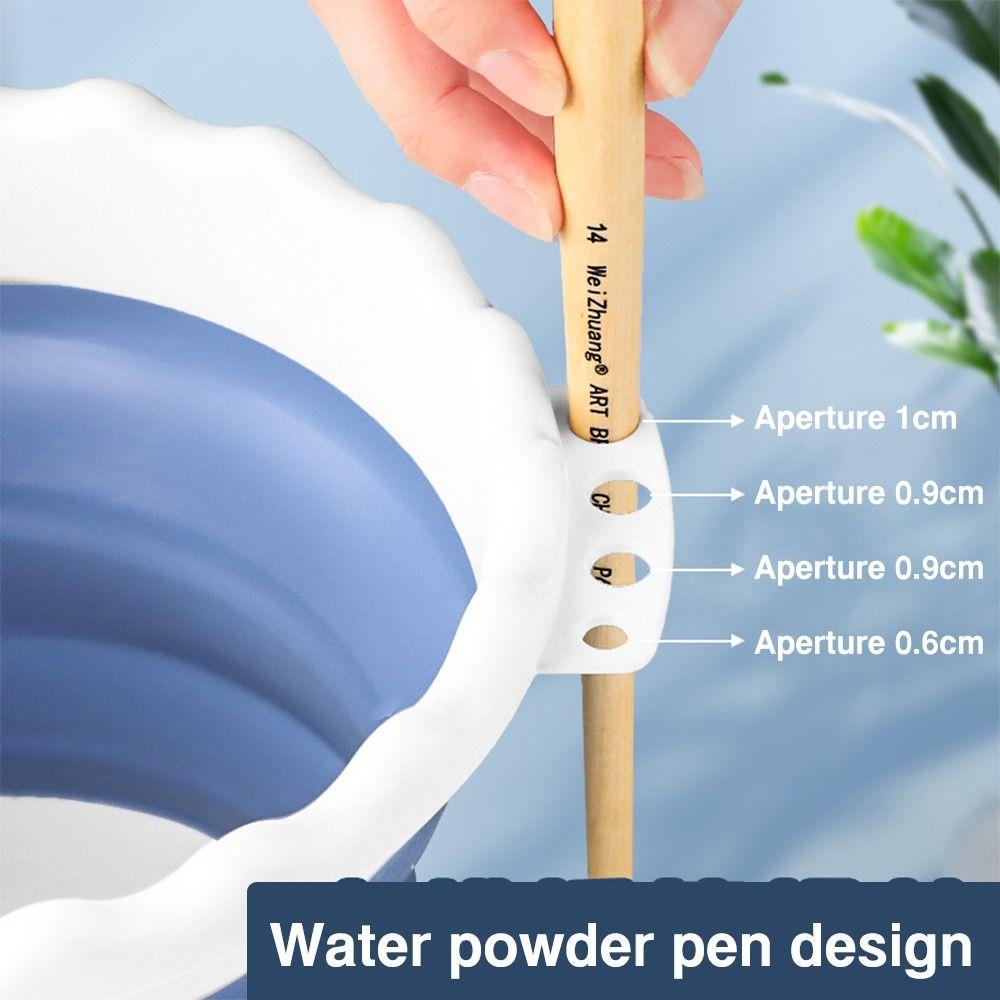 Portable Paint Brush Washing Bucket Silicone Paint Brush Washer Wash Pen Bucket Students
