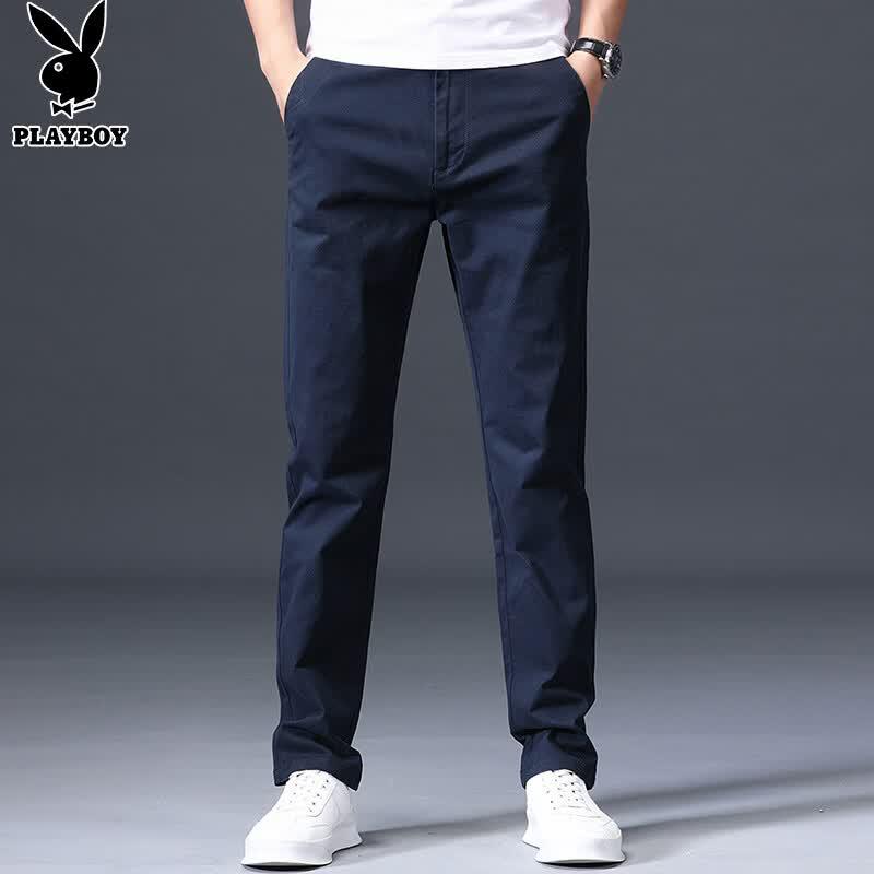 Playboy Men's Straight Fit Casual Trousers