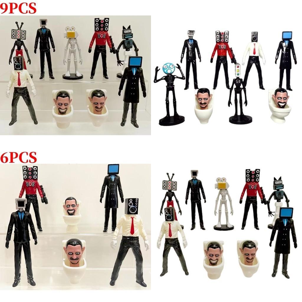 Высококачественный ПВХ 2,5-4,5 дюйма Туалетный Человек против Человека-Наблюдателя Фигурка Модель Украшение