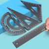 High Quality Hollow Compass School Maths Geometry Aluminium Ruler Set Metal Rulers Drafting Supplies Examination Stationery