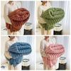 Solid Color Throw Blanket Cotton Conditioning Quilt New Plush Striped Blankets Home Office