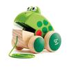 Wooden Pull Toy Frog Family For Toddlers Kids Baby Boys Girls Learning Active Play