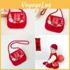 Kids Adorable New Year Red Packet Holder Nylon Sling Bag Perfect For All Ages