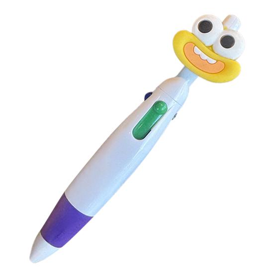4-In-1 Cartoon Ballpoint Pen Cute Big Mouth Gel Pen With Multi-Color Ink