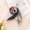 Simulated Silk Scarf, High-end Zebra Pattern, Slash Color Block Color Matching Square Scarf, Simple Wind, Small Silk Scarf Women