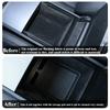 For Tesla Model 3 Highland 2024 Interior Accessories Center Console Storage Box Organizer Tray Armrest Storage TPE Anti-slip Mat