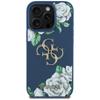 Etui do iPhone 16 Pro Max Guess Grained Roses Niebieskie